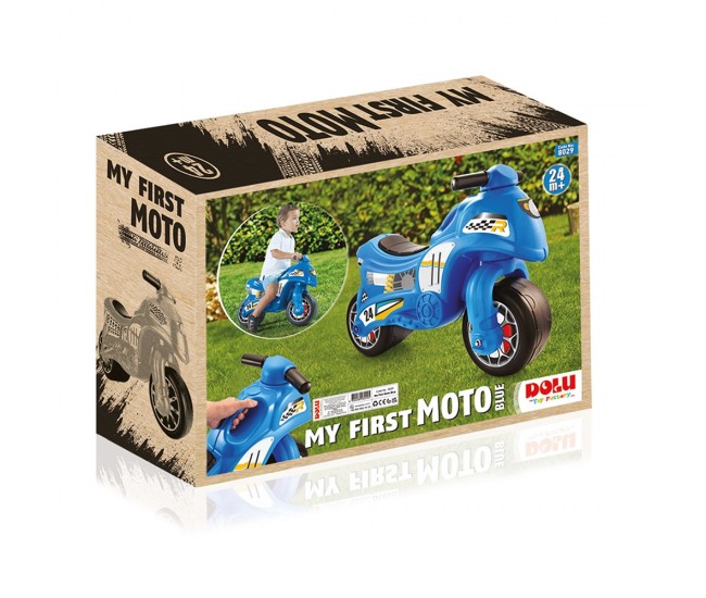 Motocicleta fara pedale, albastru, 50x71x27 cm - Dolu