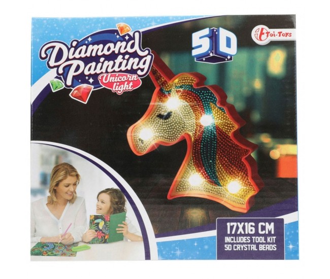 Set creatie cu diamante, lampa unicorn - Toi-Toys