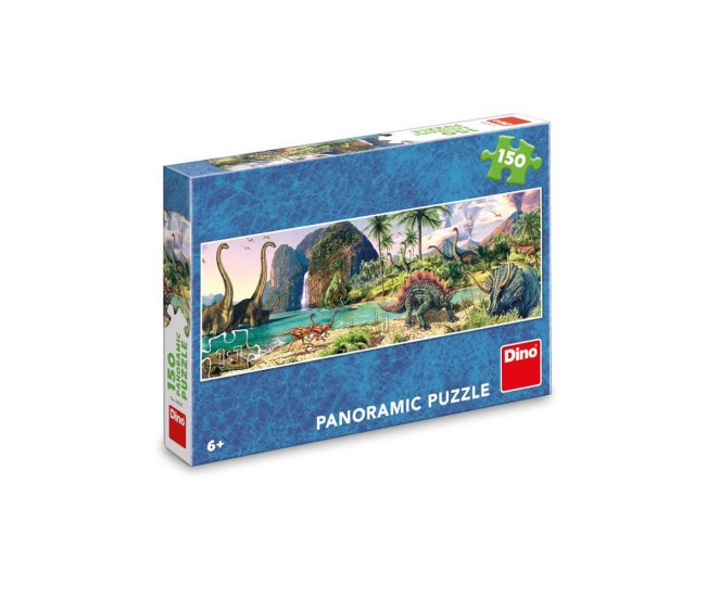 Puzzle panoramic Dinozauri, 150 piese - DINO TOYS