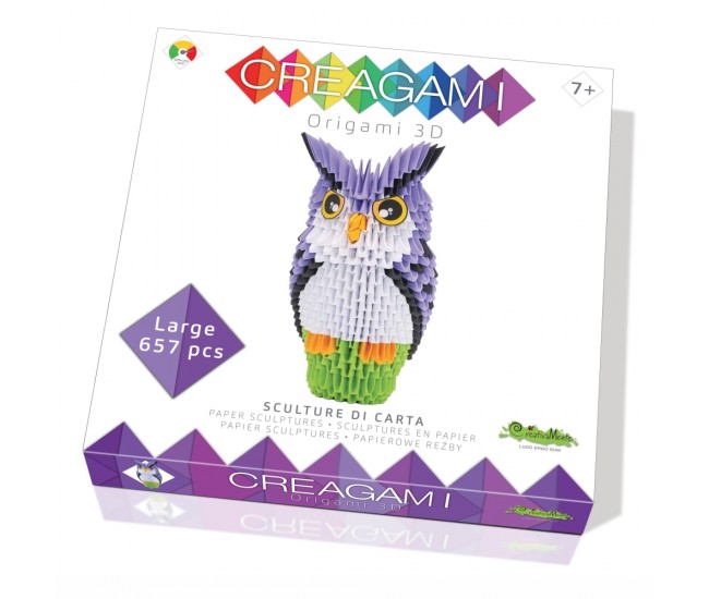 Origami 3D Creagami - Bufnita, 657 piese