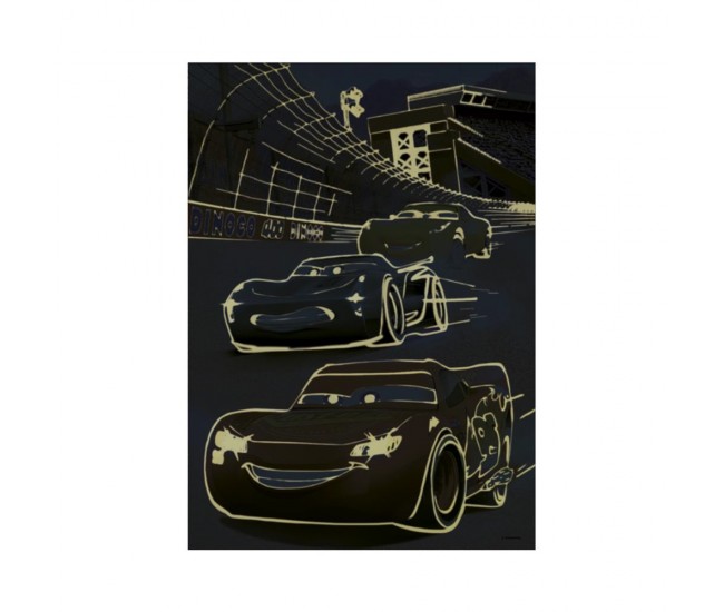 Puzzle neon Cars 3, 100 piese - DINO TOYS