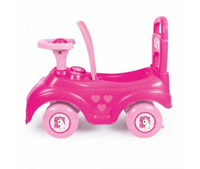 Masinuta fara pedale/roz Unicorn 37x48x21cm - Dolu