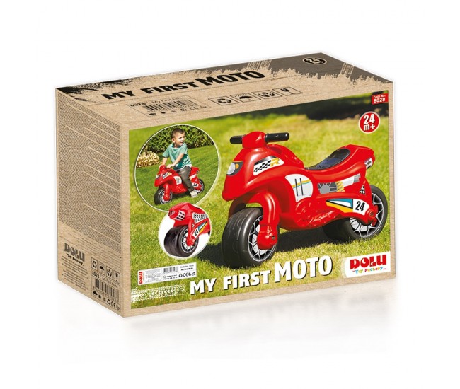 Motocicleta fara pedale, rosu, 50x71x27 cm - Dolu