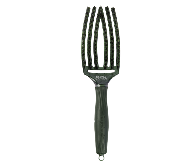 Olivia Garden perie de păr finger brush medium combo green emerald olivia garden