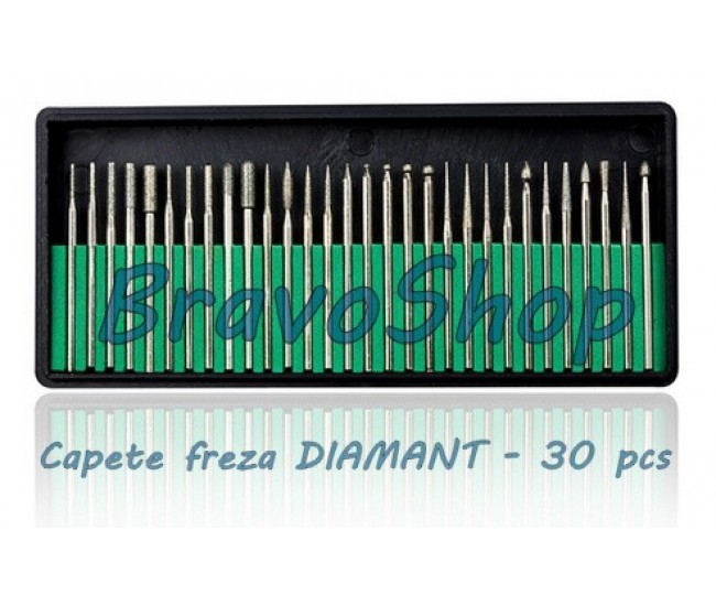 Set 30 capete freza electrica, pila bituri diamant bit, capete freza electrica, unghii false cu gel