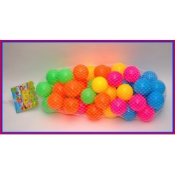 Set Bile colorate pentru copii - 75 mm diametru - 100 buc/set Set Bile colorate pentru copii - 75 mm diametru - 100 buc/set