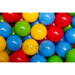 Set Bile colorate pentru copii - 75 mm diametru - 100 buc/set Set Bile colorate pentru copii - 75 mm diametru - 100 buc/set
