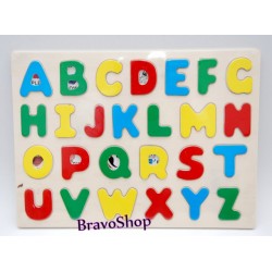 Tabla din lemn cu Alfabet (litere colorate) - Jucarie educativa pentru copii! Tabla din lemn cu Alfabet (litere colorate) - Jucarie educativa pentru copii!