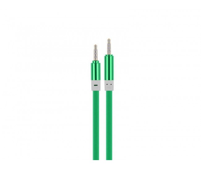 Cablu jack 3,5mm la jack 3,5mm silicon verde