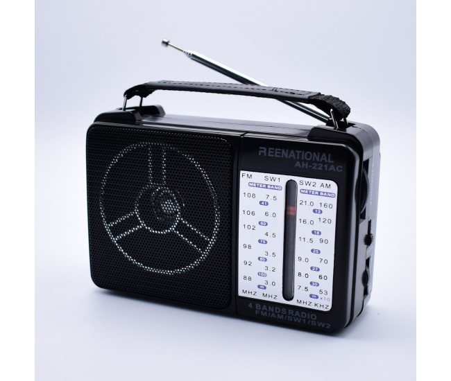 Radio portabil ,fm,am,sw1,sw2 4 benzi , reenational – ah-221ac