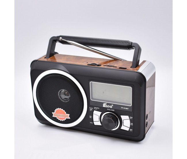 Radio portabil cu mp3,tf/sd/usb,rec,bluetooth,fm,afisaj electronic si telecomanda, fp-910/920bt