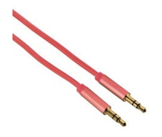 Cablu jack3.5 tata- jack3.5 tata plat flexibil mufe metalice ros