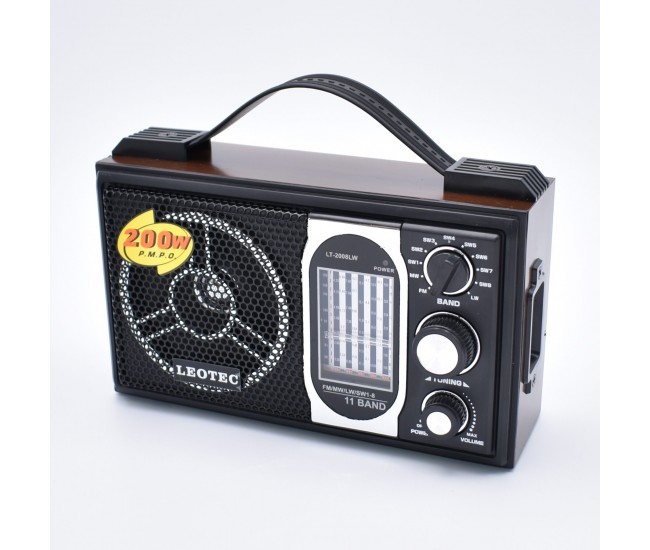 Radio portabil ,fm,mw,lw,sw1-8 11 benzi ,leotec lt-2008lw