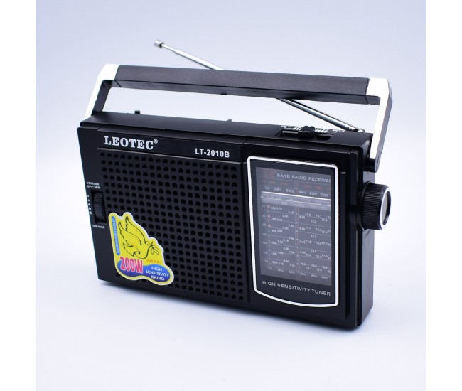 Radio portabil ,fm,tv,mw,sw1-9 12 benzi ,leotec lt-2010b