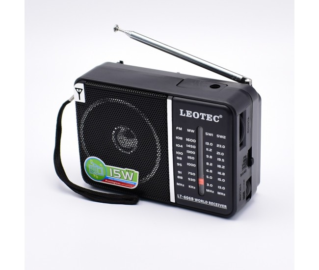 Radio portabil cu baterii ,fm/mw/sw1/sw2- lt-606b