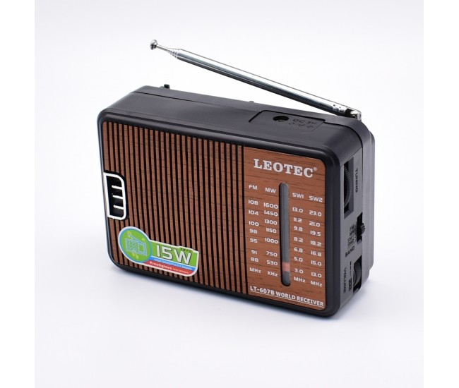 Radio portabil cu baterii ,fm/mw/sw1/sw2- lt-607b
