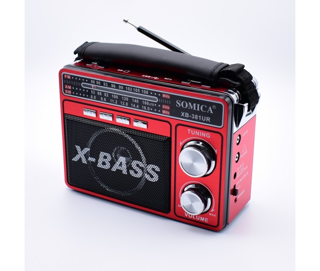 Radio cu mp3 portabil,microsd/tf/usb,am,fm,sw,lanterna,somica -xb-381ur