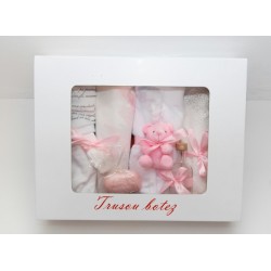 Trusou botez fetite cu ursulet, set complet pentru Biserica