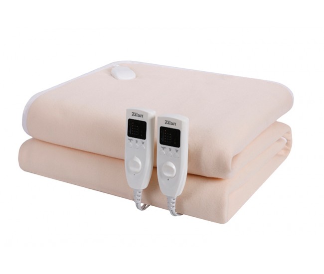 Patura zln-4120, crem cu incalzire electrica soft polar fleece, pentru doua persoane 160x140 cm, 2x60 w, temporizator 1-10 ore, zilan 