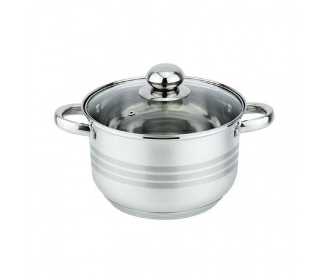 Oala cu capac floria zln-4069, inox, 24 x 15 cm, 5.5 l