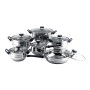 Set oale inox 12 piese zln-4038, potrivit pentru toate sursele de caldura, inclusiv inductie, floria 