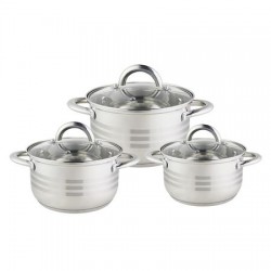 Set oale floria zln-4083, 6 piese, pentru toate sursele de caldura, inox