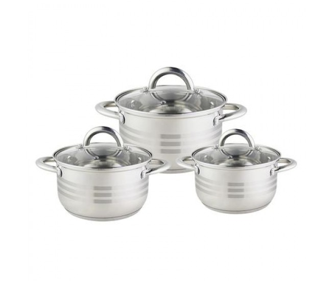 OFERTA! Set oale floria zln-4083, 6 piese, pentru toate sursele de caldura, inox RZLN4083