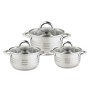 Set oale floria zln-4083, 6 piese, pentru toate sursele de caldura, inox