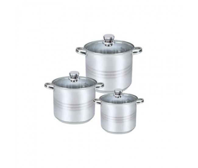 Set oale floria zln-4045, 6 piese, pentru toate sursele de caldura, inox