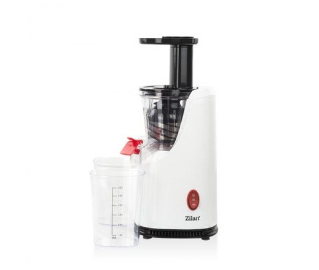 OFERTA! Storcator de fructe si legume cu melc zilan zln-4014, alb 200 w, 58-65 rpm, recipient suc 600 ml, recipient pulpa 600 ml, functie reverse,RZLN4014
