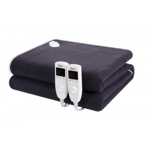 Patura electrica pentru 2 persoane zilan zln-4120 - 160x140cm, polar fleece, 2x60w, timer 10h