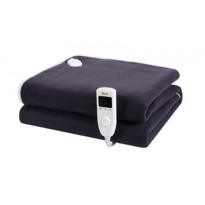 Patura electrica cu incalzire zilan zln-4113 - 150x80cm, 60w, temporizator 10h, polar fleece bleumarin