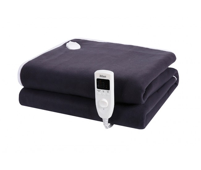 Patura zln-4113, bleumarin cu incalzire electrica soft polar fleece, negru 150x80 cm, 60 w, temporizator 1-10 ore, zilan 