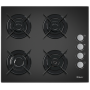 Plita incorporabila zilan zln-0058, gaz butelie sau gaz natural  duze de schimb incluse , 59x51 cm, 4 arzatoare, aprindere electrica, sticla neagra