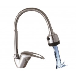 Baterie bucatarie dus flexibil, 2 jeturi, zilan-inox, zln0382