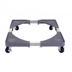 Suport reglabil pentru aragaz, frigider, masina de spalat, roti cu mecanism de blocare, 65cm, 300kg gri RZLN1642