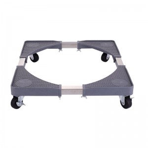 Suport reglabil pentru aragaz, frigider, masina de spalat, roti cu mecanism de blocare, 65cm, 300kg gri RZLN1642