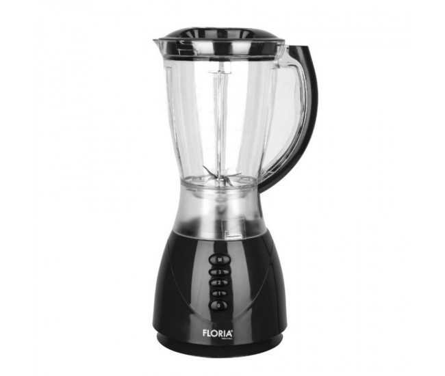 Blender floria zln-3080 negru, putere 300w, capacitate 1.5l, 3 viteze, functie puls-vas plastic 