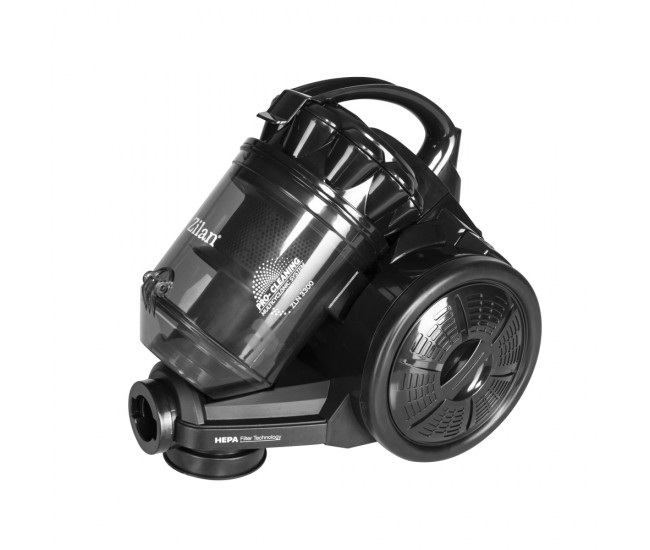 Aspirator fara sac zilan zln3300 negru, 700w, filtru hepa 13 si control flux de aer pe maner