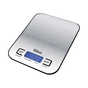 Cantar digital alimentar zilan zln2984, 5kg/1g, ecran lcd iluminat, platou inox