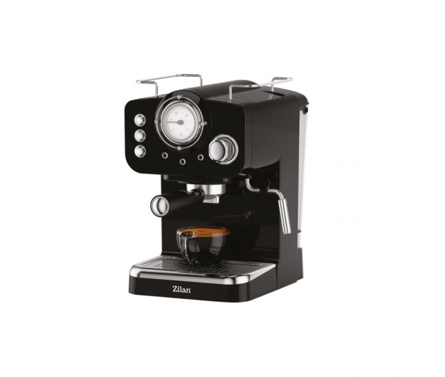 Espressor manual zilan zln2991 negru,15 bar, 1.25 l, 1100w, design retro