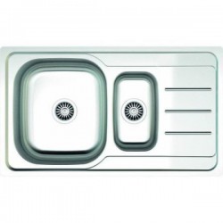 Chiuveta pentru blat cuva mare si cuva mica stanga,z-inox zln9287, 50x86 cm