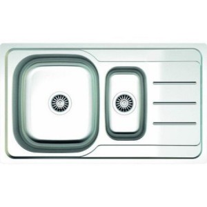 Chiuveta pentru blat cuva mare si cuva mica stanga,z-inox zln9287, 50x86 cm