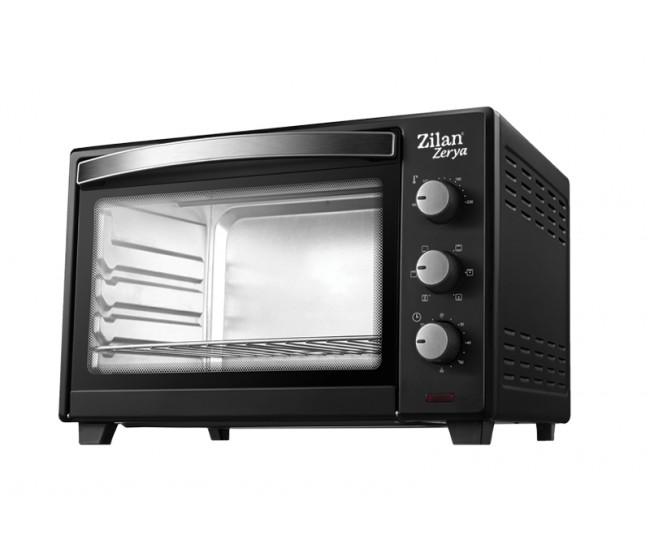 Cuptor electric cu ventilator zilan zln-3727 negru, capacitate 45l, putere 2000w,  230 grade