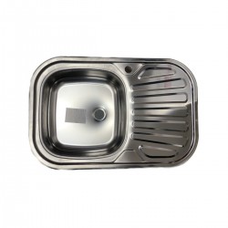 Chiuvetă inox zilan zln2999 cuvă stânga 74x49cm - blat bucătărie premium