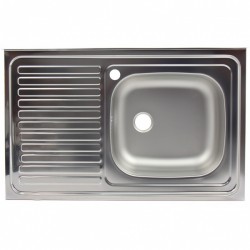 Chiuvetă inox zilan zln3736 cu cuvă dreapta 80x50cm - anticalcar, rezistentă și durabilă