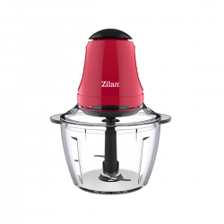 Mini tocator zilan zln5619 rosu, putere 200w, capacitate 1l, vas din sticla