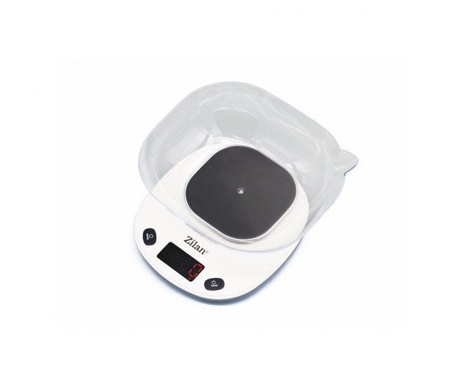 Cantar alimentar zilan zln7880 alb, capacitate maxim 5 kg, ecran digital, oprire automata