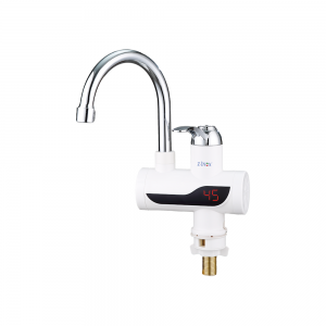 Robinet electric cu incalzire instantanee z-inox zln7866 - 3000w, ecran digital, design modern, alb
