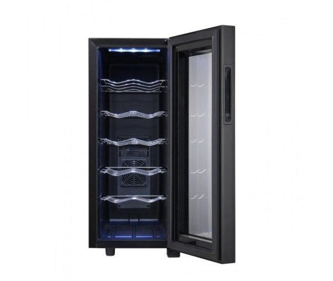Frigider pentru vinuri zilan zln4682 negru, 33l, 50w, iluminare interioara